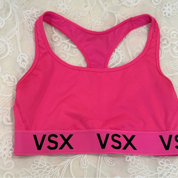 VSX Sports Victoria Secret Vibrant Pink Racerback Sports Bra - Picture 5 of 9